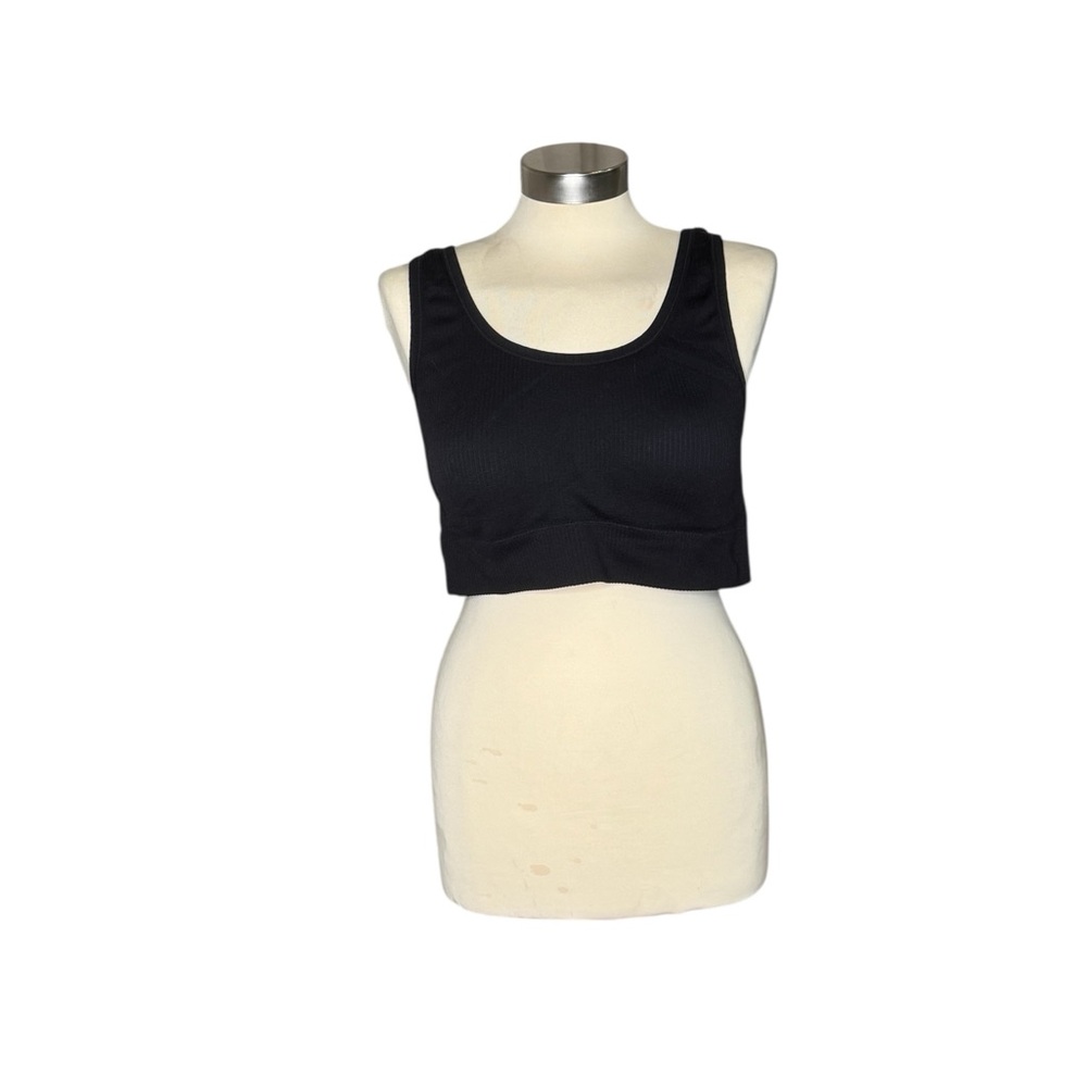 Torrid Black Ribbed Crop Top/Bra